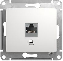 Розетка компьютерная без рамки Systeme Electric Glossa 1-м. RJ45 5e белый картинка